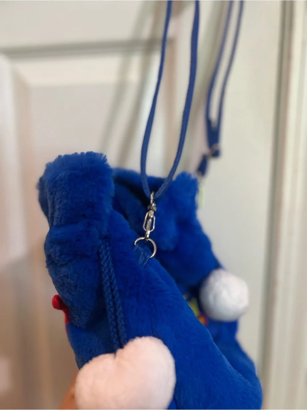 Disney Parks Pixar Toy Story 4 Forky Plush Fuzzy Crossbody Bag Cinch Sack Purse